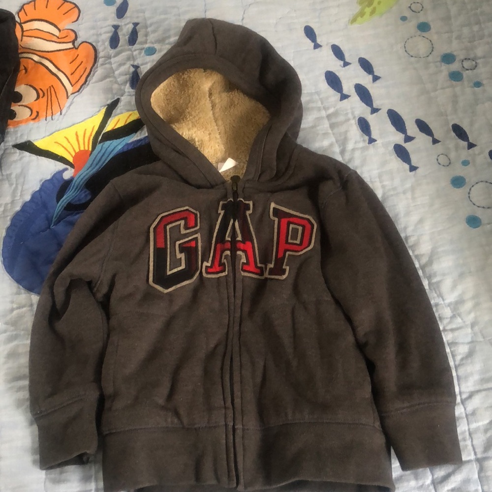 GAP boys Sherpa lined hoodie jacket